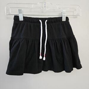 Cat & Jack Black Mini Skirt with White Drawstring